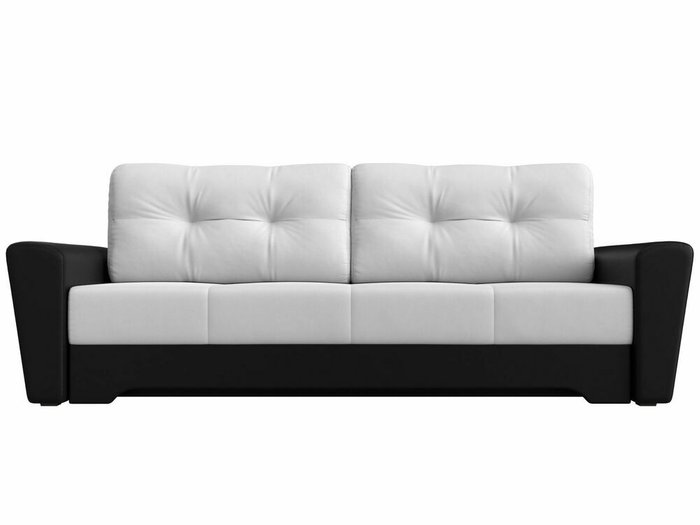 Диван-кровать Амстердам бело-черного цвета (экокожа) - купить Прямые диваны по цене 37999.0
