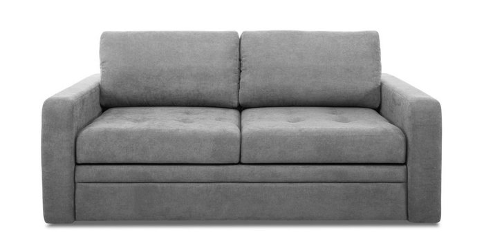 Прямой диван-кровать Бруно серого цвета 