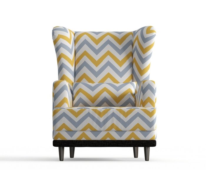 Кресло Грэмми желто-серого цвета - купить Интерьерные кресла по цене 9230.0