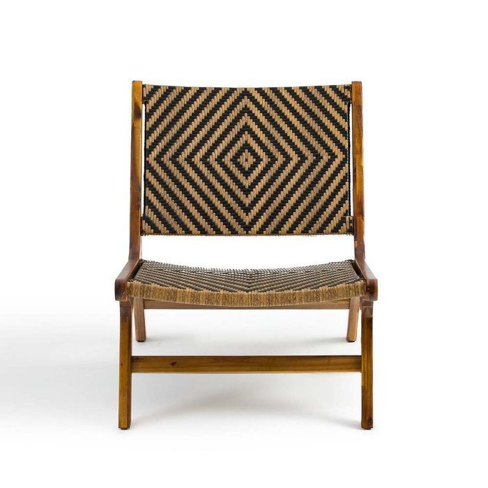 Кресло садовое из акации и пластика Verona коричневого цвета - купить Садовые кресла по цене 61399.0