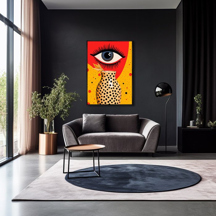 Репродукция картины Vase and Eyes, No 2, 2024г. - лучшие Картины в INMYROOM
