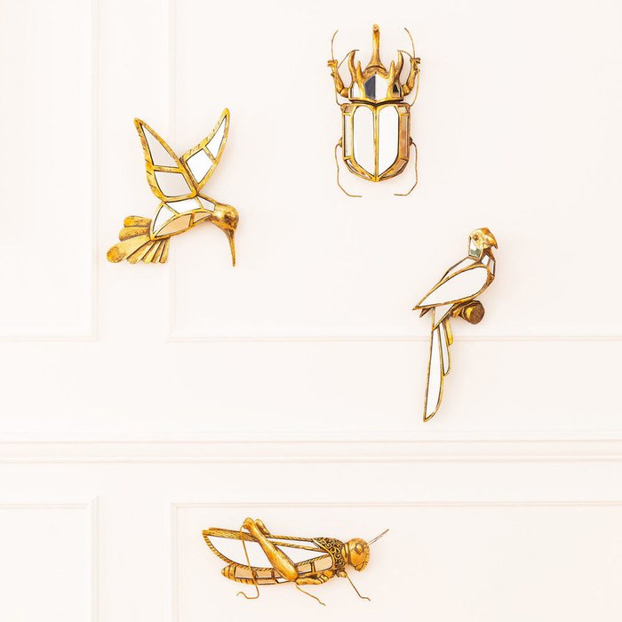 Украшение настенное Grasshopper золотого цвета - лучшие Декор стен в INMYROOM