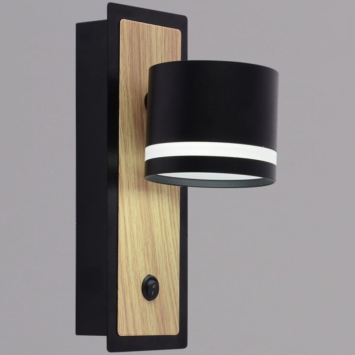 Бра 22540-0.2-01 BK+WOOD (металл, цвет черный) Бра 22540-0.2-01 BK+WOOD (металл, цвет черный)