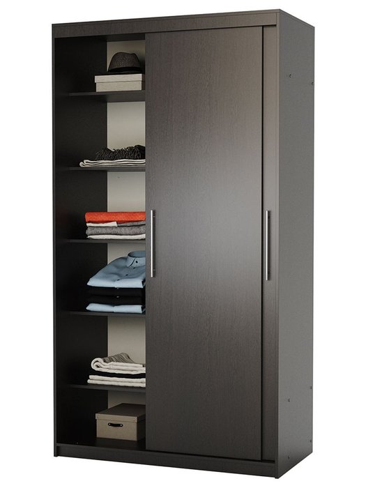 Шкаф-купе Эконом 120 цвета венге - купить Шкафы-купе по цене 28990 Шкаф-купе Эконом 120 цвета венге - купить Шкафы-купе по цене 28990