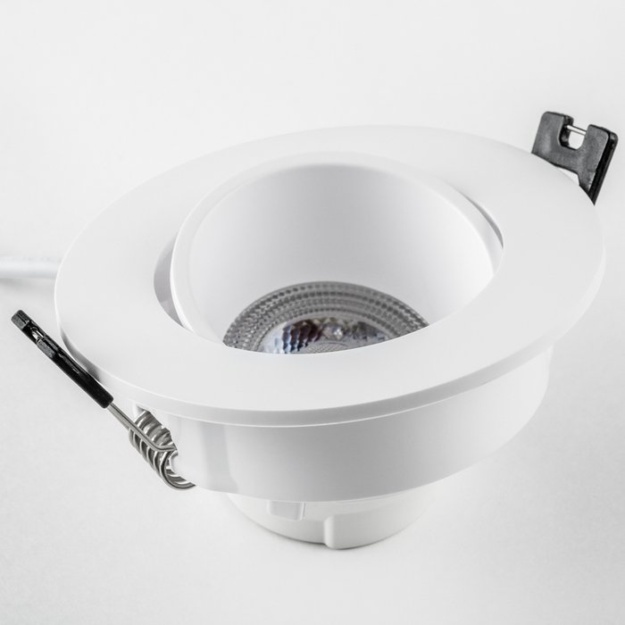 Рамка (светильник) PVC д/LED-модулей 941хх и LED-ламп D50мм SINGO ROUND БЕЛЫЙ - купить Встраиваемые споты по цене 499.0
