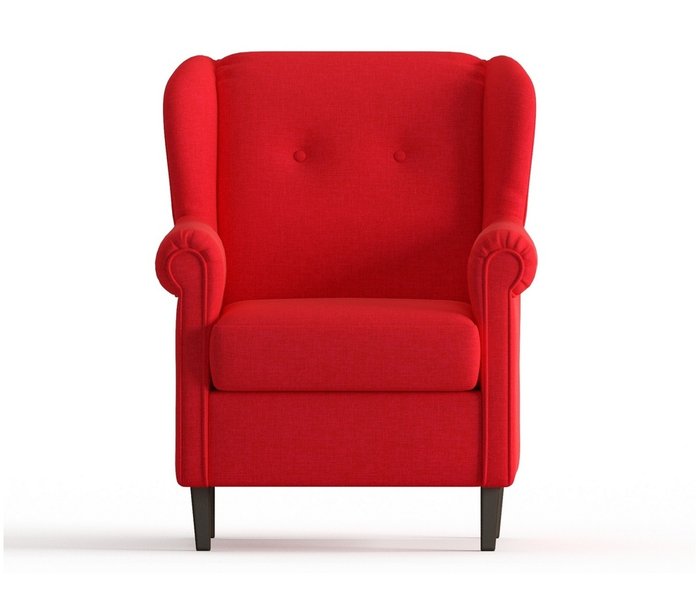 Кресло из рогожки Леон красного цвета - купить Интерьерные кресла по цене 15990.0