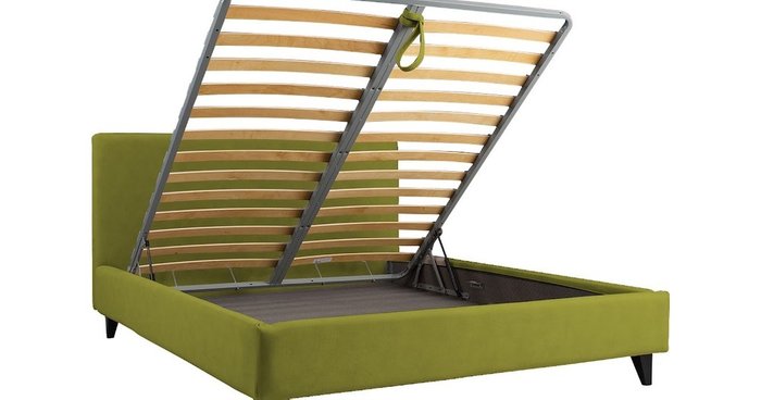 Кровать с подъемным механизмом Roxy-2 180х200 зеленого цвета - лучшие Кровати для спальни в INMYROOM
