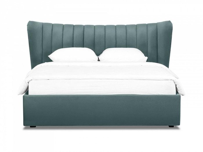 Кровать Queen Agata Lux серо-зеленого цвета 160х200 - купить Кровати для спальни по цене 83600.0