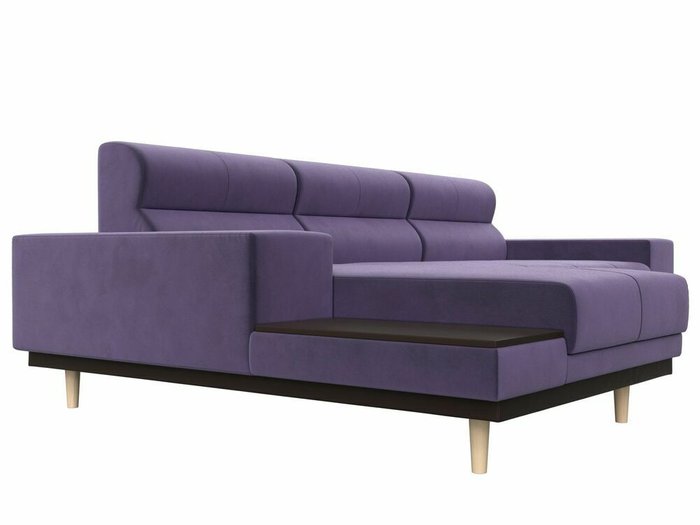 Угловой диван-кровать Леонардо фиолетового цвета левый угол - лучшие Угловые диваны в INMYROOM