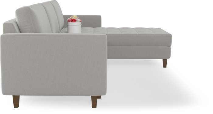Угловой диван-кровать Geradine серого цвета - лучшие Угловые диваны в INMYROOM