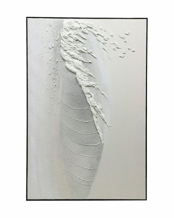 Текстурная картина Feather белого цвета - лучшие Картины в INMYROOM Текстурная картина Feather белого цвета - лучшие Картины в INMYROOM