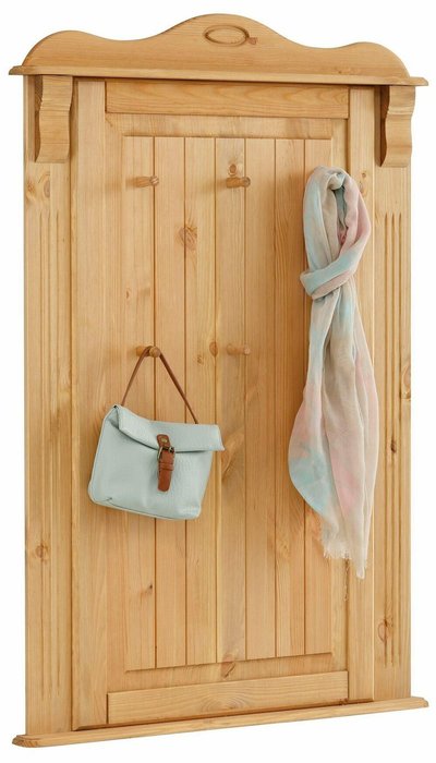Вешалка настенная Адель из массива сосны в натуральном цвете - купить Настенные вешалки по цене 9400 Вешалка настенная Адель из массива сосны в натуральном цвете - купить Настенные вешалки по цене 9400