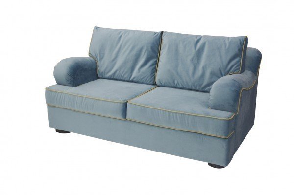 Двухместный диван Хилтон сине-серого цвета