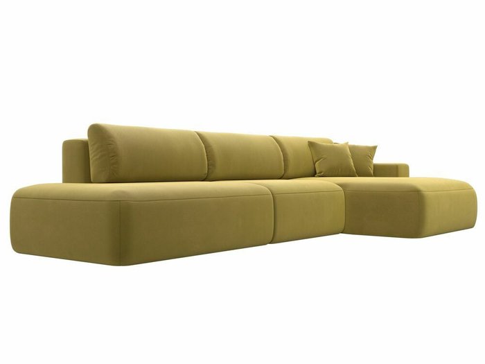 Угловой диван-кровать Лига 036 Модерн Лонг желтого цвета правый угол - лучшие Угловые диваны в INMYROOM