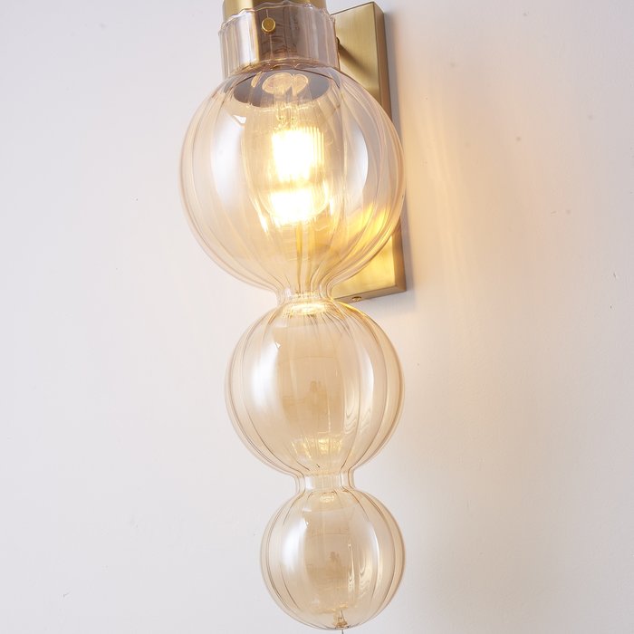 Бра Heathfield Lighting - Medina Wall brass/amber - лучшие Бра и настенные светильники в INMYROOM