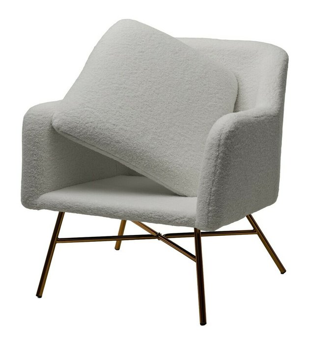 Кресло Sheep с ножками золотого цвета - купить Интерьерные кресла по цене 14000.0