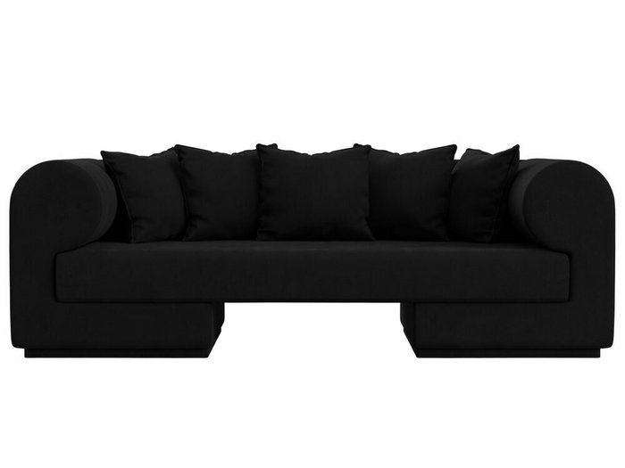 Прямой диван Кипр черного цвета - купить Прямые диваны по цене 47999.0