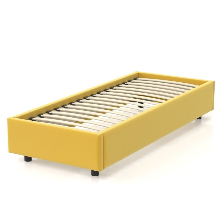 Кровать SleepBox 120x200 желтый велюр - лучшие Кровати для спальни в INMYROOM