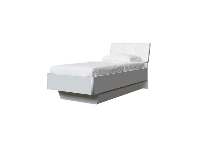 Кровать с подъемным механизмом Белла 90х200 белого цвета