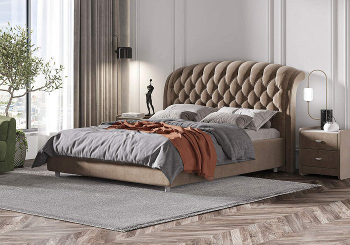 Кровать Venezia 160х200 бежевого цвета без основания и подъемного механизма - лучшие Кровати для спальни в INMYROOM