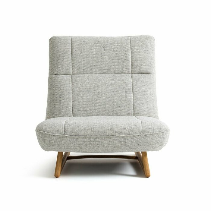 Кресло из дуба и меланжевой ткани Lafar серого цвета - купить Интерьерные кресла по цене 74112.0