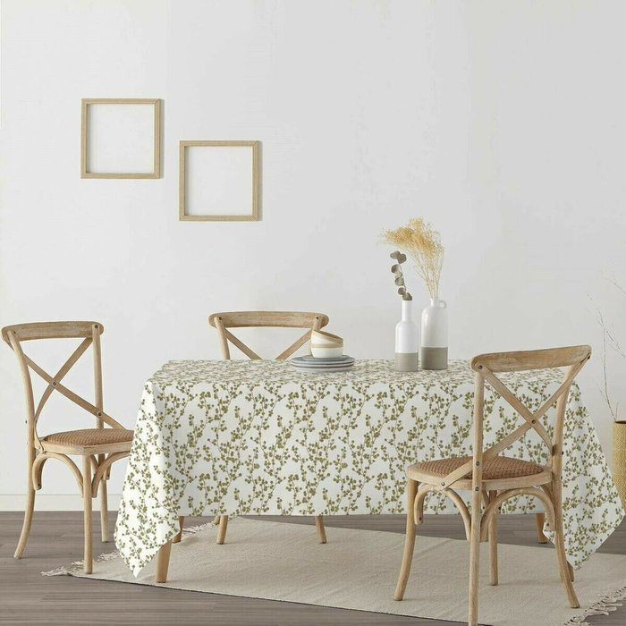 Скатерть из смолы, устойчивая к пятнам  Tree Gold Разноцветный 150 x 150 - лучшие Скатерти в INMYROOM