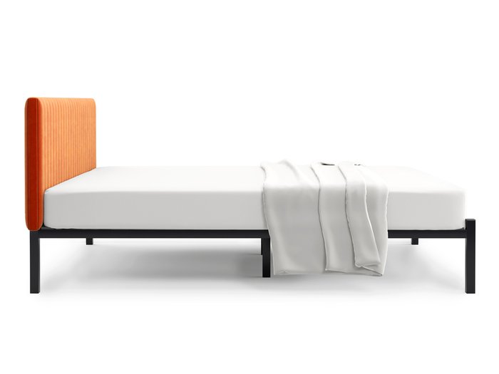 Кровать Лофт Mellisa Steccato 160х200 оранжевого цвета без подъемного механизма - лучшие Кровати для спальни в INMYROOM