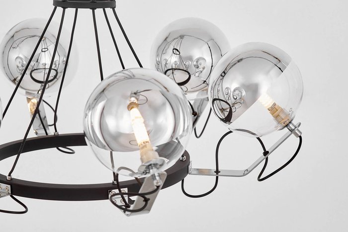 Подвесной светильник Lumina Deco LDP 9110-6 BK+CHR - лучшие Подвесные люстры в INMYROOM