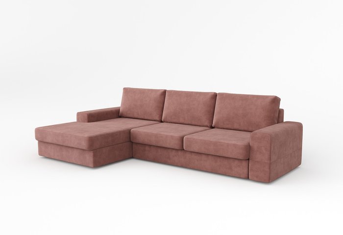 Диван-кровать угловой левый Lagom розового цвета - купить Угловые диваны по цене 86889.0