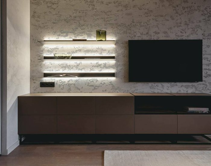 Полка с подсветкой Oxy (нет фотки на белом фоне) - лучшие Бра и настенные светильники в INMYROOM