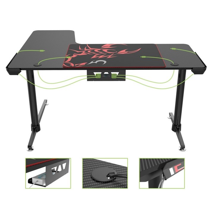 Стол для компьютера Eureka черного цвета - купить Письменные столы по цене 32990.0