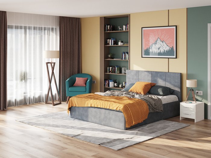 Кровать Alba Next 160х200 темно-серого цвета  - лучшие Кровати для спальни в INMYROOM