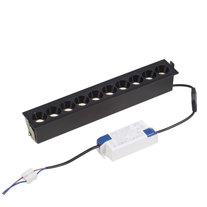 Встраиваемый черный LED светильник с драйвером, 20Вт, 4000К,  24°, 1680лм