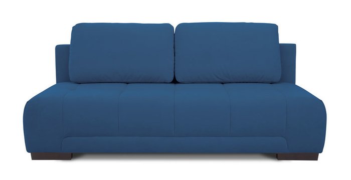 Прямой диван-кровать Льюис синего цвета