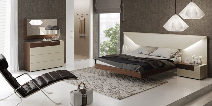 Двухспальная кровать Elena с подсветкой 160х200 - купить Кровати для спальни по цене 305300.0