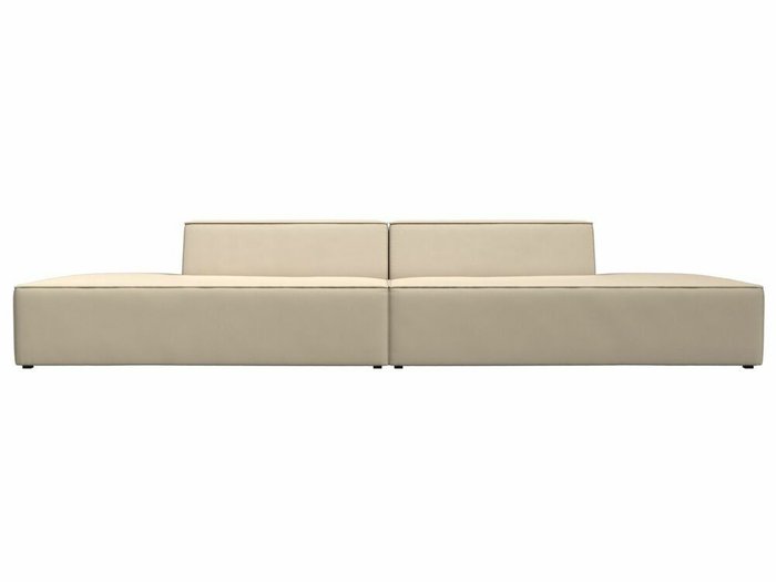 Прямой модульный диван Монс Лофт бежевого цвета (экокожа) - купить Прямые диваны по цене 54999.0