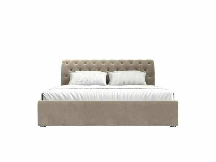 Кровать Сицилия 160х200 бежевого цвета с подъемным механизмом - купить Кровати для спальни по цене 86999.0