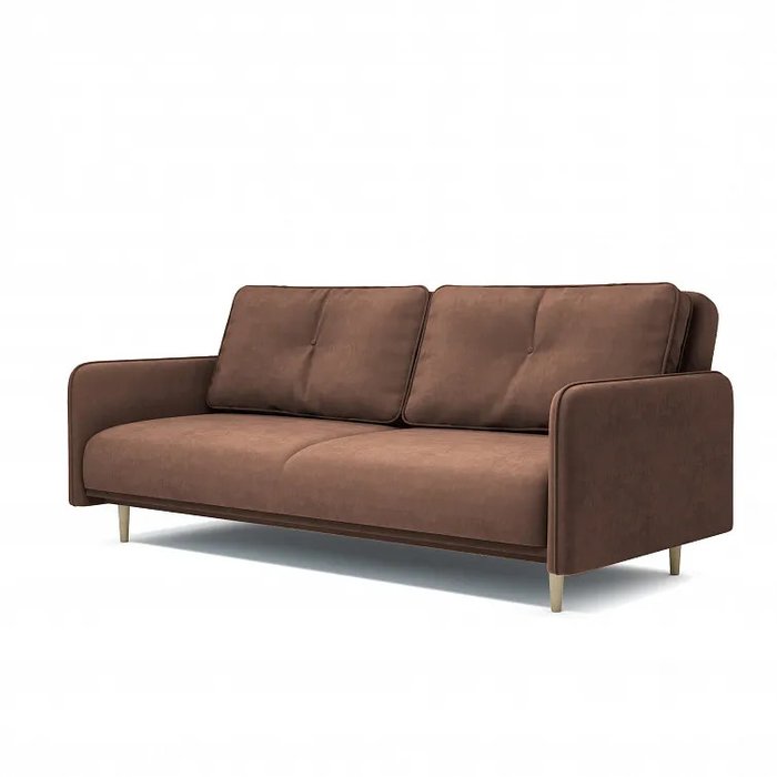 Диван-кровать Блумбер темно-коричневого цвета - купить Прямые диваны по цене 77904.0