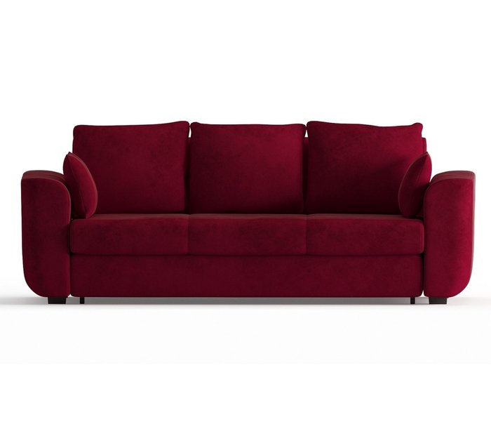 Диван-кровать Салтфорд в обивке из велюра бордового цвета - купить Прямые диваны по цене 44590.0