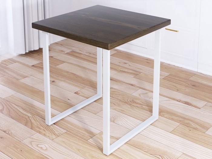 Стол обеденный Loft 60х60 бело-коричневого цвета - купить Обеденные столы по цене 11716.0