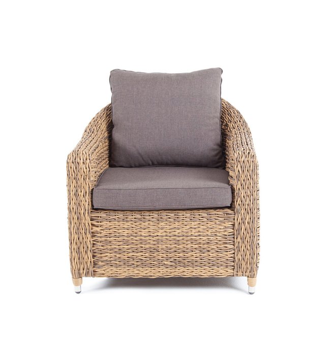 Кресло Кон Панна серо-бежевого цвета - лучшие Садовые кресла в INMYROOM