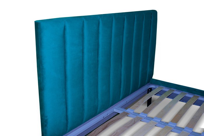 Кровать Клэр 200х200 синего цвета с ящиком для хранения  - лучшие Кровати для спальни в INMYROOM