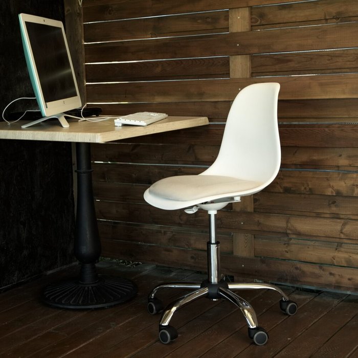 Офисное кресло Смузи Хром бело-бежевого цвета - купить Офисные кресла по цене 7689 Офисное кресло Смузи Хром бело-бежевого цвета - купить Офисные кресла по цене 7689