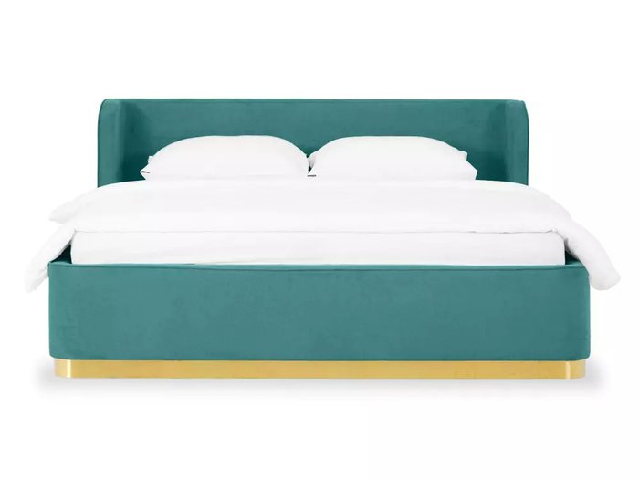 Кровать Vibe 160х200 бирюзового цвета с подъемным механизмом