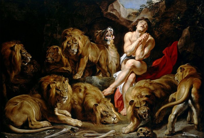 Репродукция картины на холсте Daniel in the Lions Den 1615 г.
