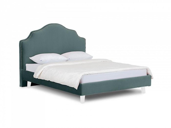 Кровать Queen Victoria L 160х200 сине-серого цвета - купить Кровати для спальни по цене 44080.0
