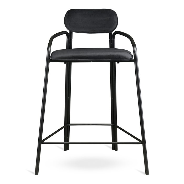 Стул полубарный Ror round черного цвета - купить Барные стулья по цене 18900.0