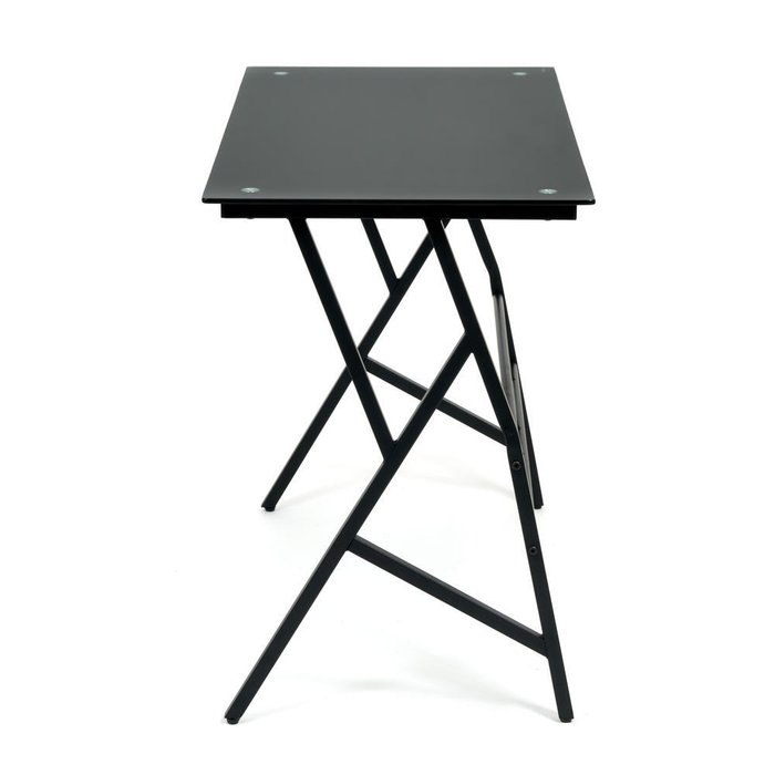 Стол офисный черного цвета со стеклянной столешницей - купить Офисные столы по цене 4810.0