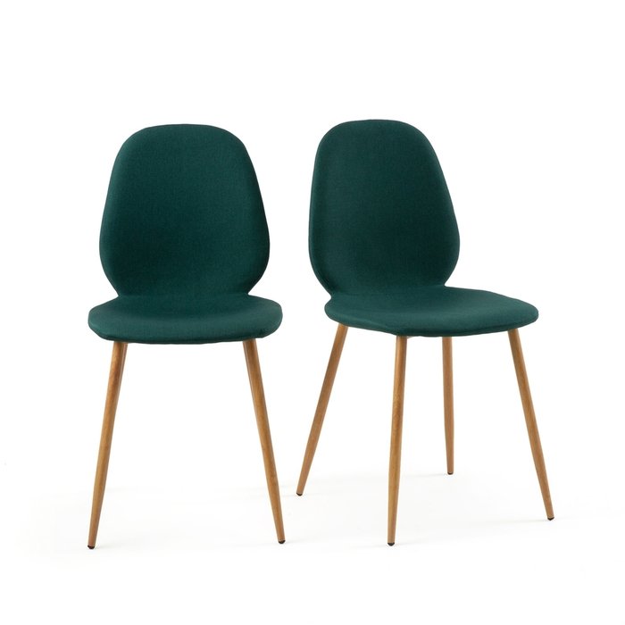 Комплект из двух стульев Nordie зеленого цвета