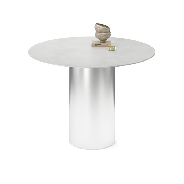 Обеденный стол круглый Вуррен на серебряном основании - купить Обеденные столы по цене 58065.0